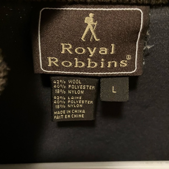 Royal Robbins Men's Brown almost Green Wool Zip-Up Jacket - Picture 3 of 5